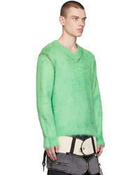 grüner Pullover mit einem Rundhalsausschnitt von Craig Green