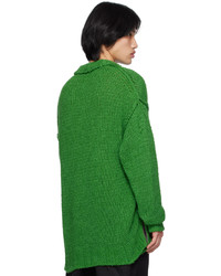 grüner Pullover mit einem Rundhalsausschnitt von Sacai