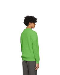 grüner Pullover mit einem Rundhalsausschnitt von Issey Miyake Men