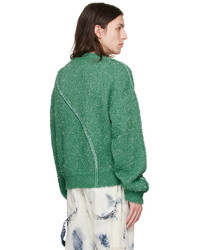 grüner Pullover mit einem Rundhalsausschnitt von Andersson Bell