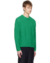 grüner Pullover mit einem Rundhalsausschnitt von Solid Homme