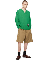 grüner Pullover mit einem Rundhalsausschnitt von Emporio Armani