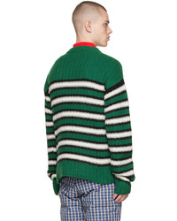 grüner Pullover mit einem Rundhalsausschnitt von ERL