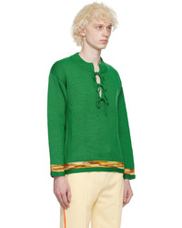 grüner Pullover mit einem Rundhalsausschnitt von Bode