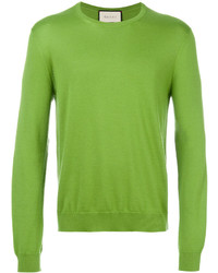grüner Pullover mit einem Rundhalsausschnitt von Gucci