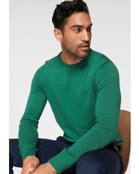 grüner Pullover mit einem Rundhalsausschnitt von Izod