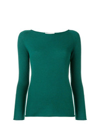 grüner Pullover mit einem Rundhalsausschnitt von Lamberto Losani