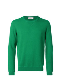 grüner Pullover mit einem Rundhalsausschnitt von Laneus