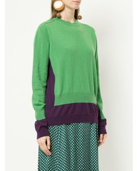 grüner Pullover mit einem Rundhalsausschnitt von Marni