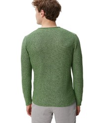 grüner Pullover mit einem Rundhalsausschnitt von Marc O'Polo