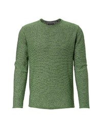 grüner Pullover mit einem Rundhalsausschnitt von Marc O'Polo