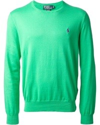 grüner Pullover mit einem Rundhalsausschnitt von Polo Ralph Lauren