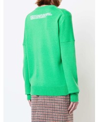 grüner Pullover mit einem Rundhalsausschnitt von Calvin Klein 205W39nyc