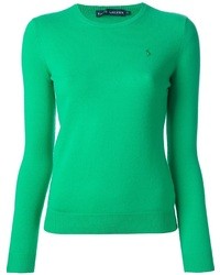grüner Pullover mit einem Rundhalsausschnitt von Ralph Lauren