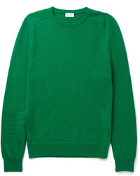 grüner Pullover mit einem Rundhalsausschnitt von Saint Laurent