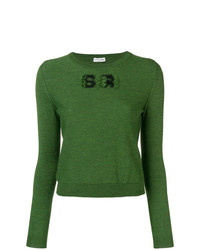 grüner Pullover mit einem Rundhalsausschnitt von Sonia Rykiel