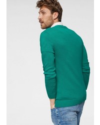 grüner Pullover mit einem Rundhalsausschnitt von Tommy Jeans