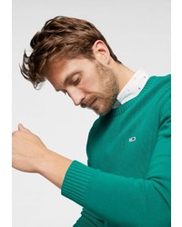 grüner Pullover mit einem Rundhalsausschnitt von Tommy Jeans