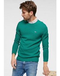 grüner Pullover mit einem Rundhalsausschnitt von Tommy Jeans