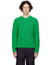 grüner Pullover mit einem V-Ausschnitt von Bottega Veneta