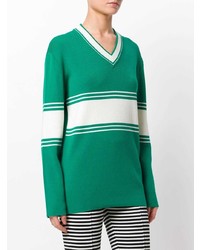 grüner Pullover mit einem V-Ausschnitt von RED Valentino