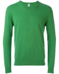 grüner Pullover mit einem V-Ausschnitt von Eleventy