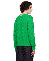 grüner Pullover mit einem V-Ausschnitt von Bottega Veneta