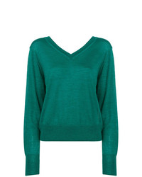 grüner Pullover mit einem V-Ausschnitt von Isabel Marant