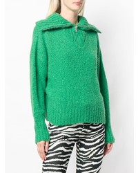 grüner Pullover mit einem V-Ausschnitt von Isabel Marant Etoile