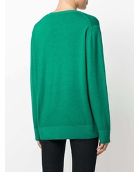 grüner Pullover mit einem V-Ausschnitt von Tomas Maier