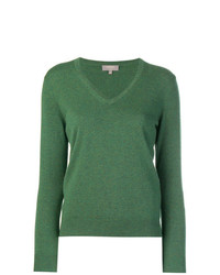 grüner Pullover mit einem V-Ausschnitt von N.Peal