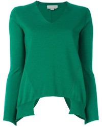 grüner Pullover mit einem V-Ausschnitt von Stella McCartney