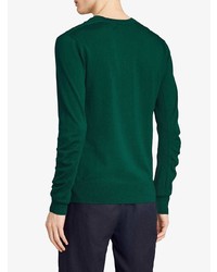 grüner Pullover mit einem V-Ausschnitt von Burberry