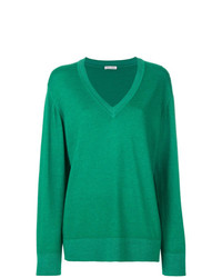 grüner Pullover mit einem V-Ausschnitt von Tomas Maier