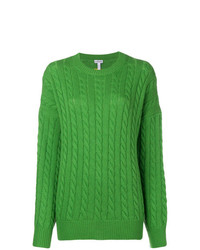 grüner Strick Oversize Pullover von Loewe