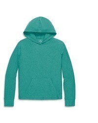 grüner Strick Pullover mit einem Kapuze