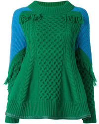 grüner Strick Pullover von Sacai