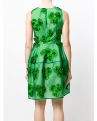 grünes ausgestelltes Kleid mit Blumenmuster von P.A.R.O.S.H.