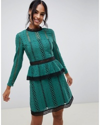 grünes ausgestelltes Kleid von ASOS DESIGN