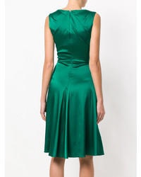 grünes ausgestelltes Kleid von Talbot Runhof