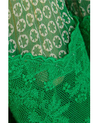 grünes bedrucktes Ballkleid von Stella McCartney