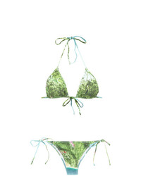 grünes bedrucktes Bikinioberteil von Isolda