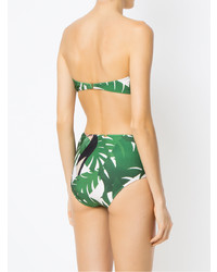 grünes bedrucktes Bikinioberteil von Adriana Degreas