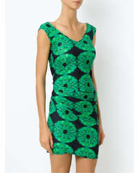 grünes bedrucktes figurbetontes Kleid von Amir Slama