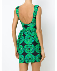 grünes bedrucktes figurbetontes Kleid von Amir Slama