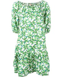 grünes bedrucktes gerade geschnittenes Kleid von P.A.R.O.S.H.