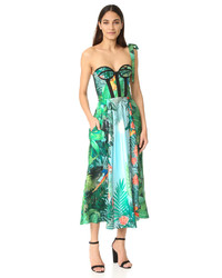 grünes bedrucktes Kleid von Rochas
