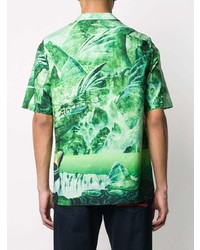 grünes bedrucktes Kurzarmhemd von Valentino