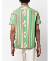 grünes bedrucktes Kurzarmhemd von Ralph Lauren RRL
