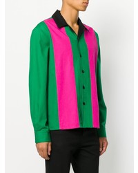 grünes bedrucktes Langarmhemd von Ami Paris